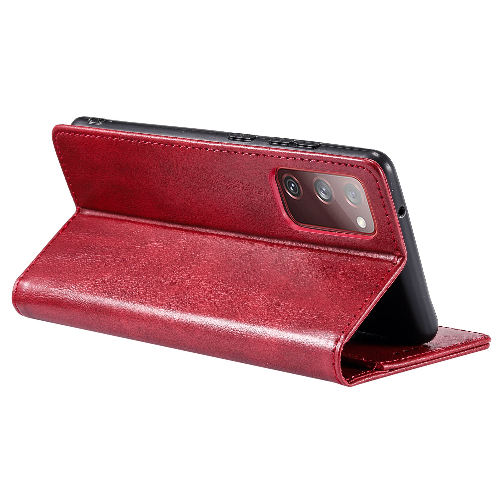 TTUDRCH Style 007 Leather Case for Samsung Galaxy S20 FE / S20 FE 5G / S20 FE 2022 / S20 Lite RFID Blocking Stand Wallet Cover - Wine Red TTUDRCH Style 007 Leather Case for Samsung Galaxy S20 FE / S20 FE 5G / S20 FE 2022 / S20 Lite RFID Blocking Stand Wallet Cover - Wine Red